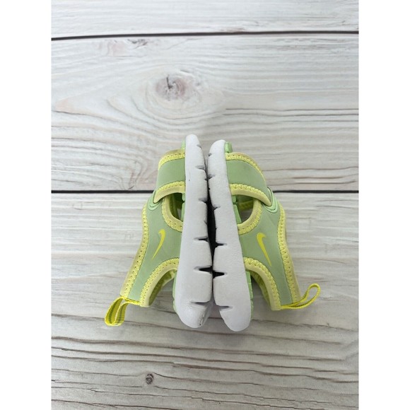 Nike Toddler Sandals Green Yellow Open Toe Adjustable Size 2 - Picture 6 of 9